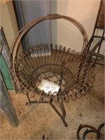 Vintage Metal Flower Basket & Stands