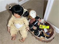 Group of Native American Dolls