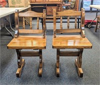 Set of Four  Wooden Chairs