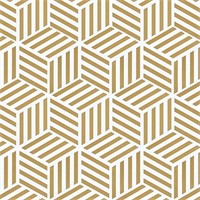(U) Golden Geometric Hexagon Wallpaper Peel and St