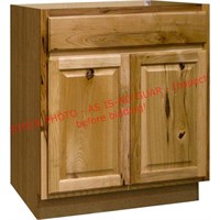 H.B. Base Cabinet, Natural Hickory, 30x24x34.5in