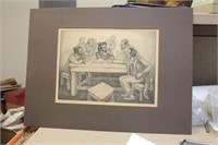 Signed Saul Raskin Etching