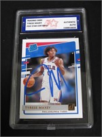 Tyrese Maxey signed slabbed RC basketball card COA