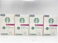 New (4) Starbucks Dark Roast K-Cup 12 Packs  With