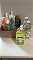 Soap, hand sanitizer, aveeno shampoo