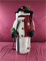 Snowman with skis 26" tall