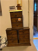 Vintage Wood Organizer Jewelry Box Tower