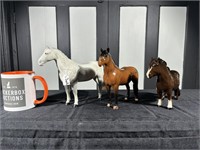 Three Beswick Horses
