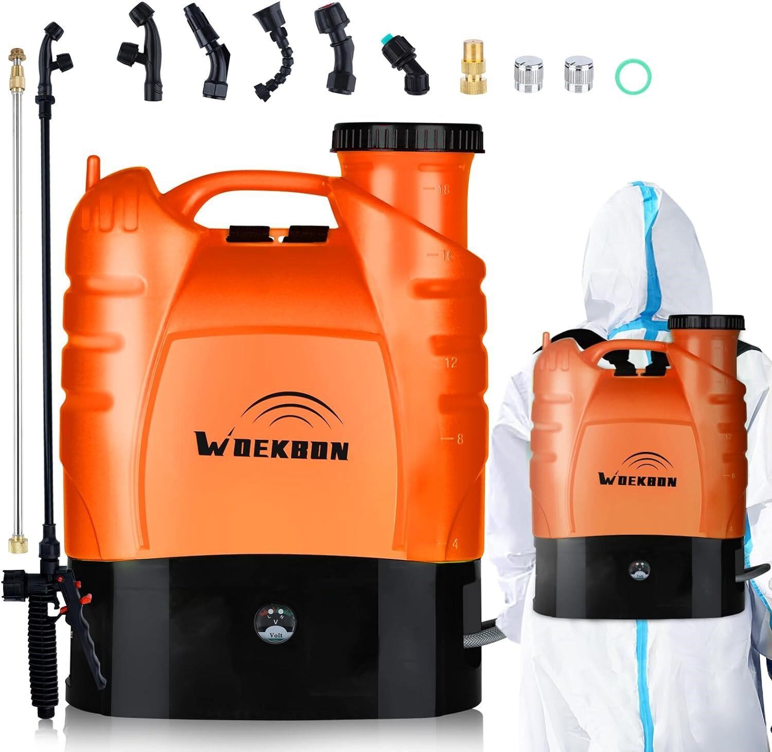 WOEKBON 4 Gallon Battery Powered Sprayer