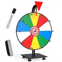 12 inch Spinning Prize Wheel, Heavy Duty Base with