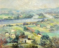 Lucien Delarue "River" Oil on Canvas
