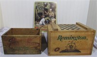 Modern and vintage Remington shot shell boxes