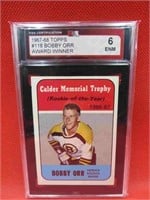 1967-68 Topps Bobby Orr Graded Hockey Card 6ENM