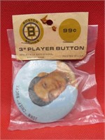 1970's John Bucyk NHL Player Sealed Hockey Button