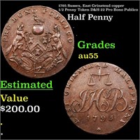 1795 Sussex, East Grinstead copper 1/2 Penny Token