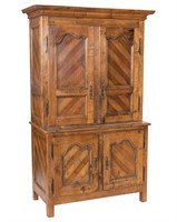 Primitive Style Two Part Cupboard