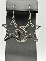 Sterling Silver Figural Star Earrings