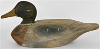 Antique Wood Duck Decoy Folk Art Mallard