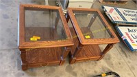 Glass top end tables