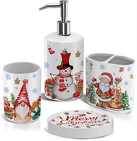 $25  Christmas Bathroom Accessory Sets of 4