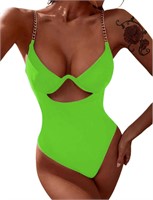 Avanova One Piece Swimsuit  Neon Green  Small