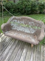 VINTAGE WICKER SWING - NICE CHAINS