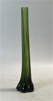 12” elephants foot emerald green bud vase