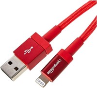 1' Amazon Basics Nylon USB-A to Lightning Cable