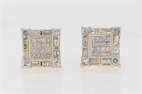 .85 Ct Diamond Stud Earrings 14 Kt
