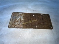 NORTH CAROLINA LICENSE PLATE 1929