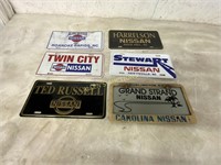 6 NISSAN DEALER TAGS