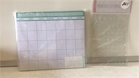 Calendar list pad and monthly stencil
