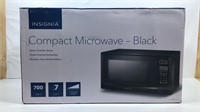 New Insignia Compact Microwave- Black