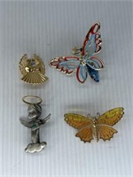 Butterfly and Angel Pins
