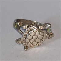 Vintage Sterling Articulated "Turtle" Ring