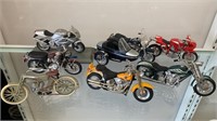 Miniature Toy Motorcycles - Harley, Triumph, etc