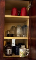 Glasses & Coffee Cups in Cabinet