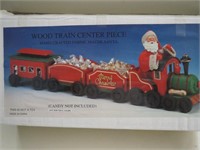 Wood Christmas Train Centerpiece Set