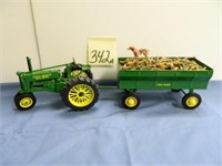 John Deere GP Tractor & Flare Box Wagon