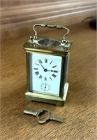 BRASS CARRIAGE CLOCK