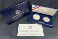 1994 Proof 2 Coin Set, World Cup w/ Silver Dollar