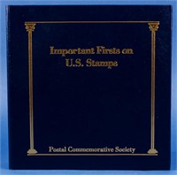 Stamps Important Firsts in U.S. Stamps in Binder