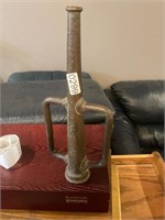 Antique firefighter water hose nozzle