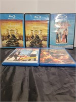 5 BLUERAY DVDS RED CLIFF 1&2, HUNGER GAMES, ETC.