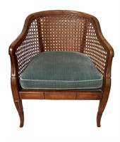 Vintage Cane Barrel Back Side Chair