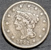 1842 US Large Cent
