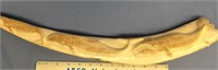 Approx. 22" long fossilized walrus tusk, with reli