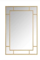 StyleWell Medium Rectangle Gold Accent Mirror
