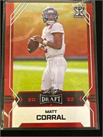 2022 Leaf Draft  Matt Corral Rookie