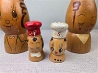 Wood Salty and Peppy Salt and Pepper Shakers
